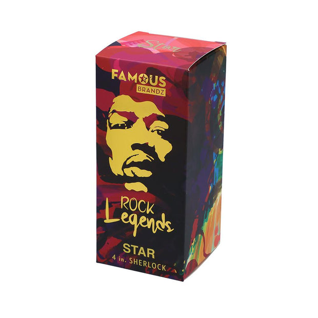 Rock Legends Jimi Star Sherlock Pipe Blue 4 in.