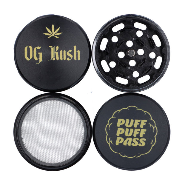 PUFF PUFF PASS OG KUSH 55MM 3 STAGE STRAIN GRINDER
