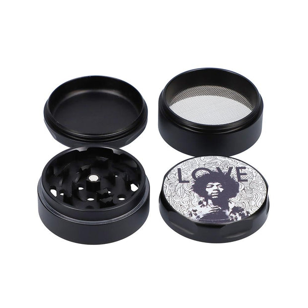 Rock Legends Jimi Love Black 55mm 3 Stage Grinder